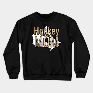 Hockey Mom with Canada and Distressed design Crewneck Sweatshirt